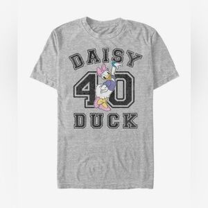 Daisy Duck 40 Graphic Tee - Gray with Pink & Purple